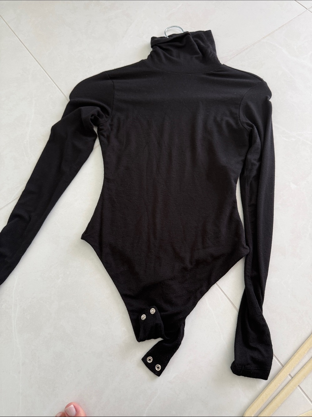 Black Long-Sleeve Turtleneck Bodysuit - Women